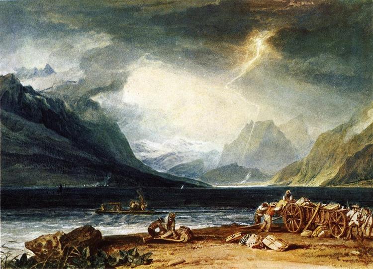 El Lago De Thun - Suiza - 1806