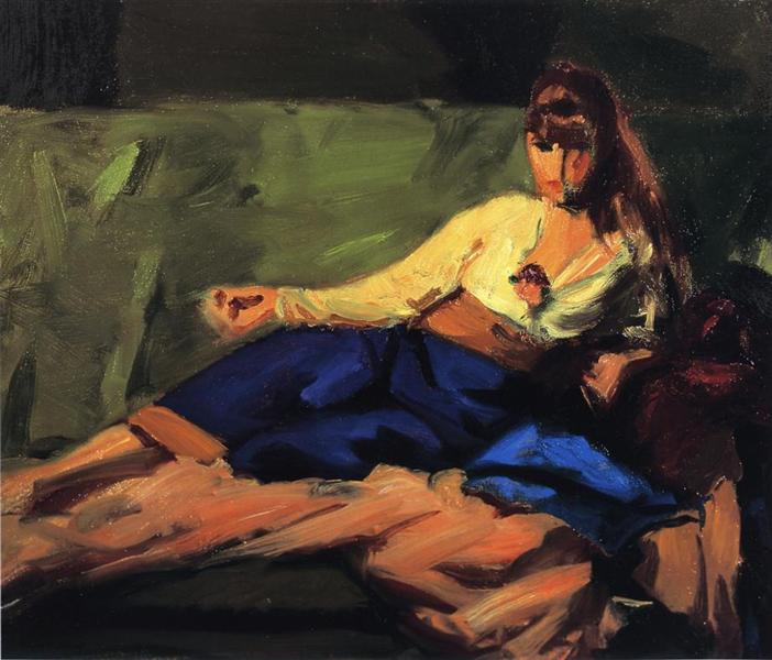 La stanza (figura su un divano) - 1916