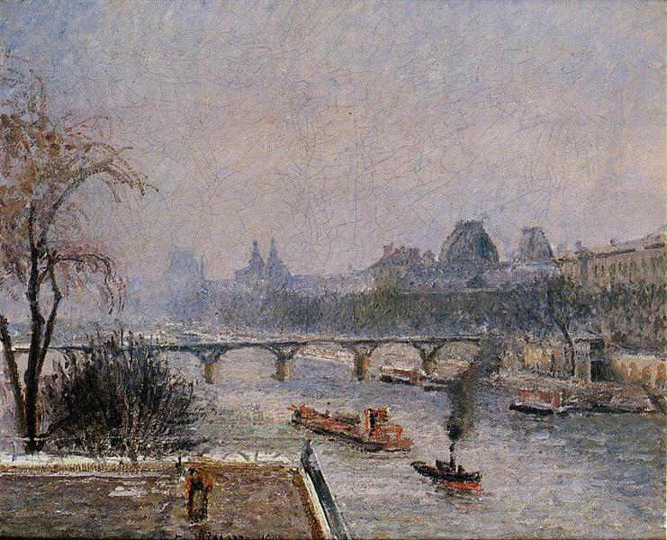 Der Louvre - morgen - Schneeeffekt - 1903