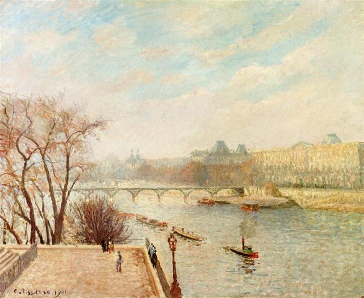 The Louvre - Winter Sun Light - Domani - Seconda versione - 1901