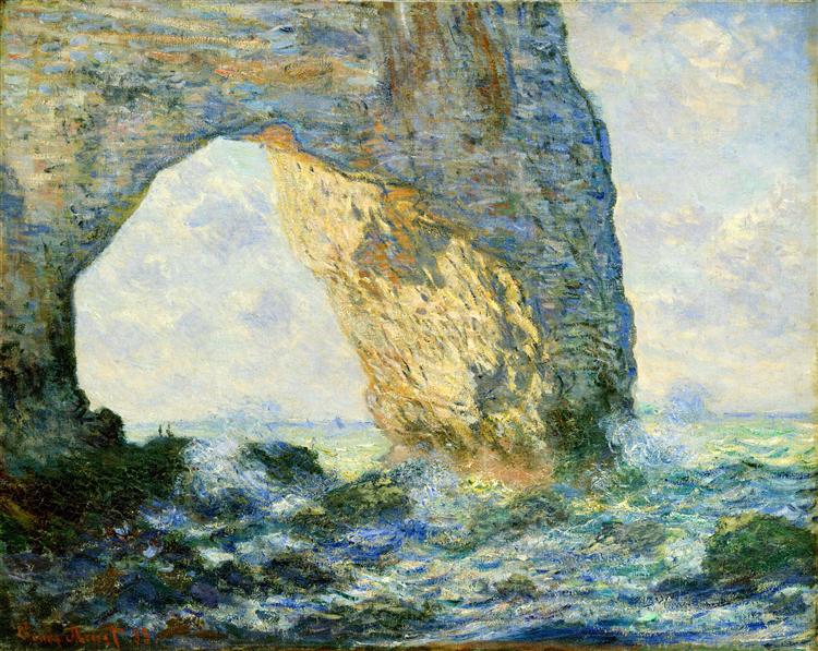 MANNEPORT - ROCA ARC väster om Etretat - 1883