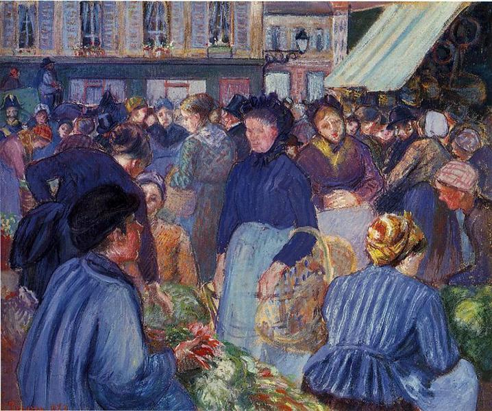 Le marché des mentions de Gisors - 1899