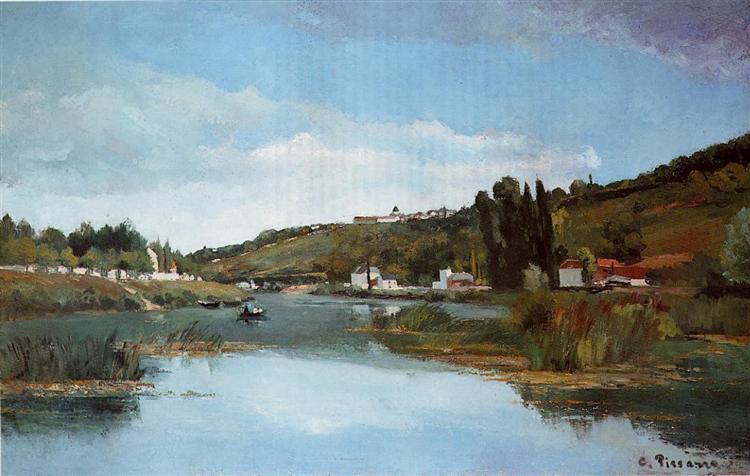 El Marne à Chenneveres - 1865