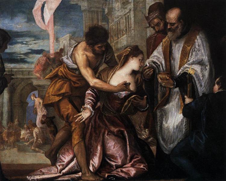 The martyrdom and last communion of Santa Lucía - 1582