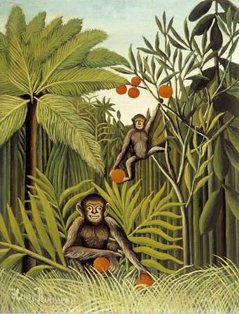 Les singes dans la jungle - 1909