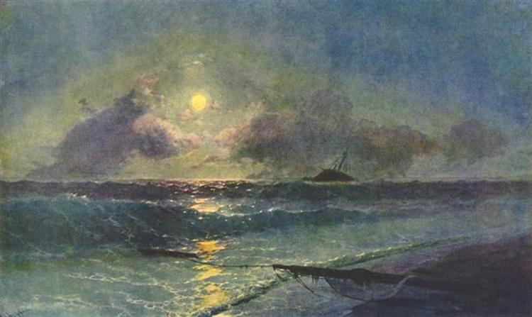 The moon exit in Feodosia - 1892