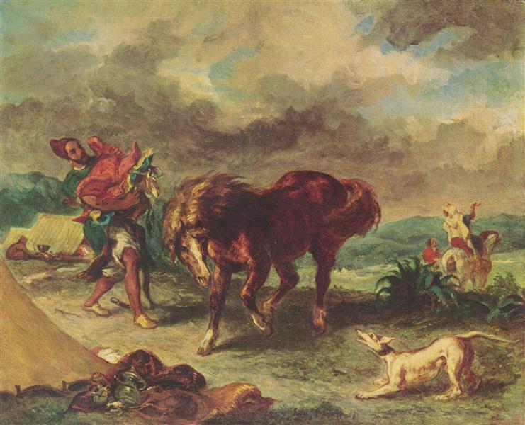 El Marroquí Y Su Caballo - 1857