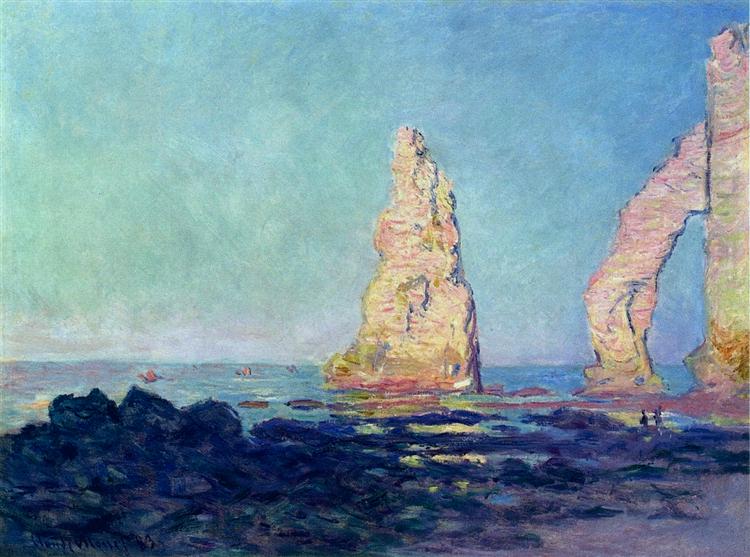 A Agulha de Etretat - Maré Baixa - 1883