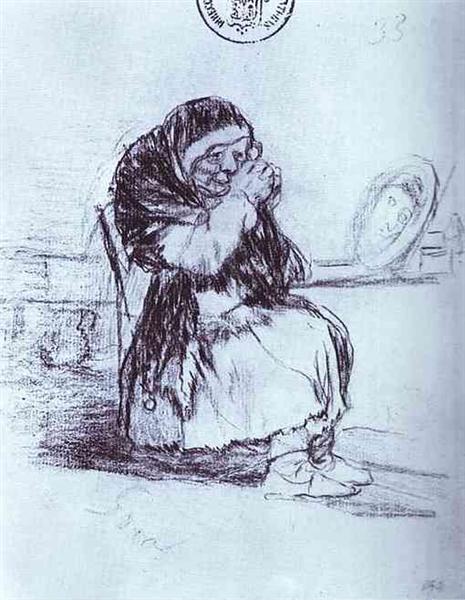 The Old Woman with a Mirror - 1828