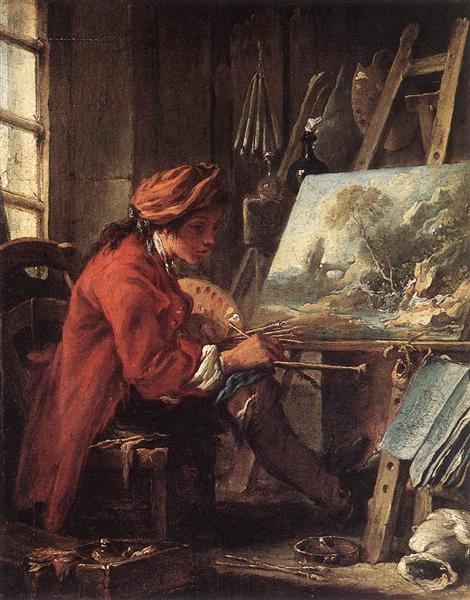 The painter in his study - 1735