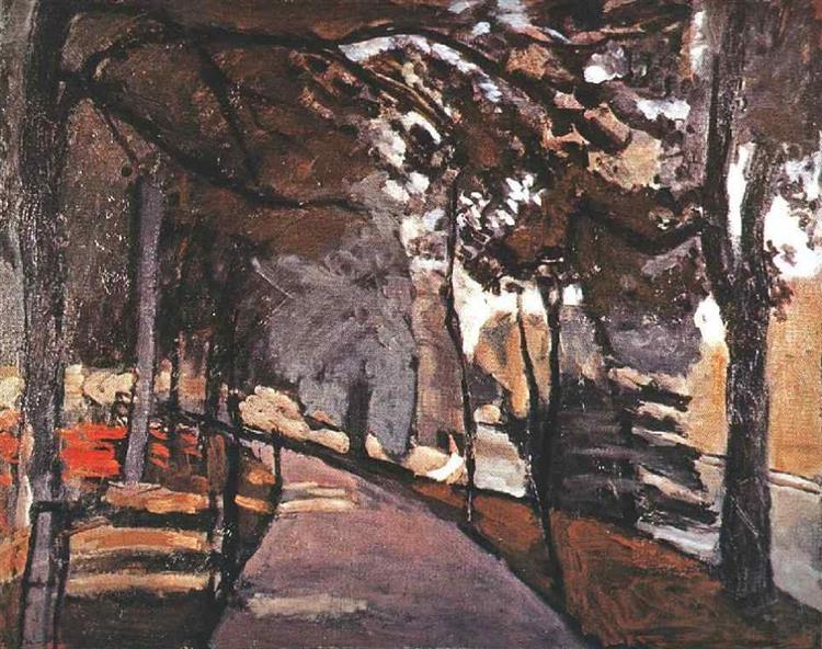 Der Weg im Boulogne -Wald von 1903