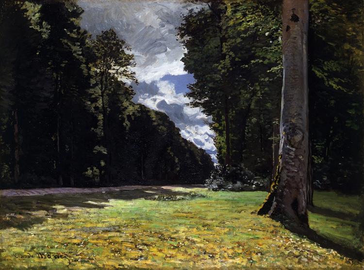 Die Chailly -Pflaster im Fontainbleau -Wald - 1865