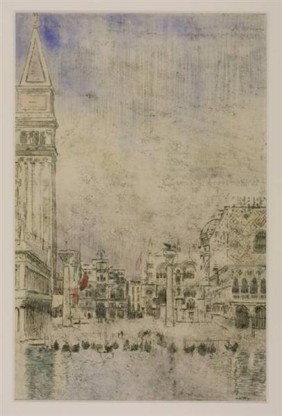 La Piazzetta e il vecchio campanile - Venezia - 1901