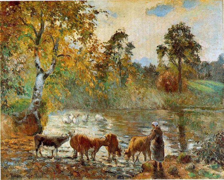 Der Montfoucault -Teich - 1875