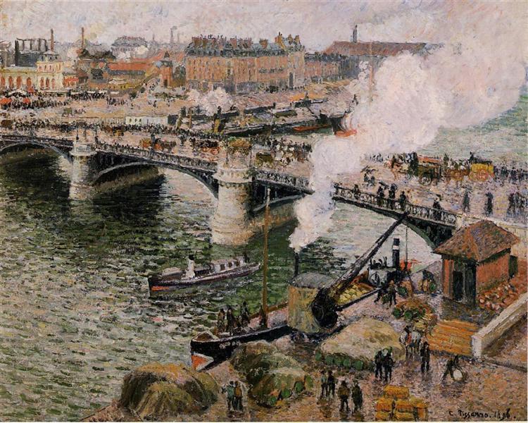 Die Pont Boieldieu - Rouen - Wet Climate - 1896