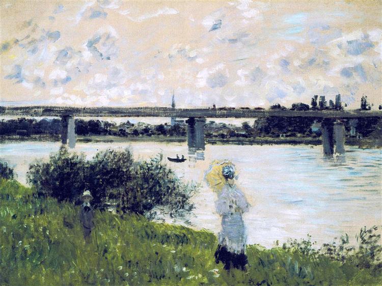 The walk near the Argenteuil bridge - 1874