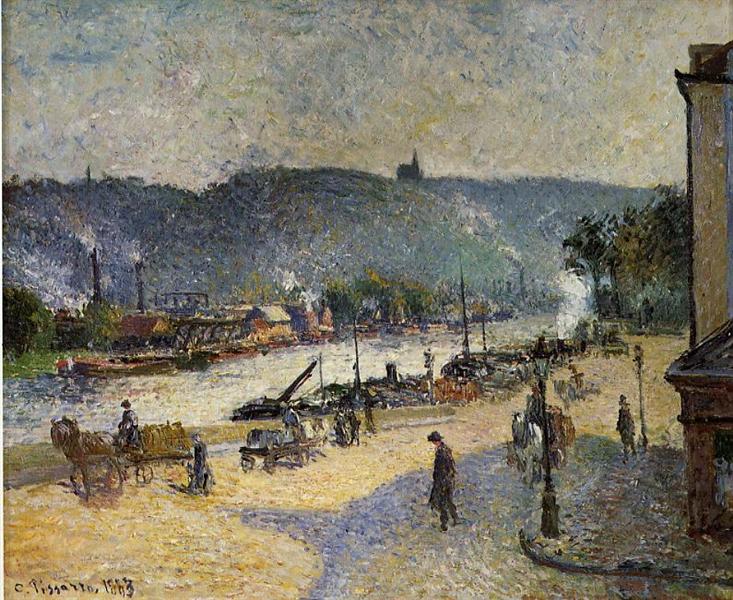 Les quais de Rouen - 1883