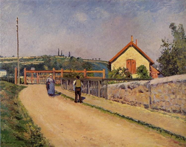 Le carrefour du chemin de fer à Les Patis - 1873