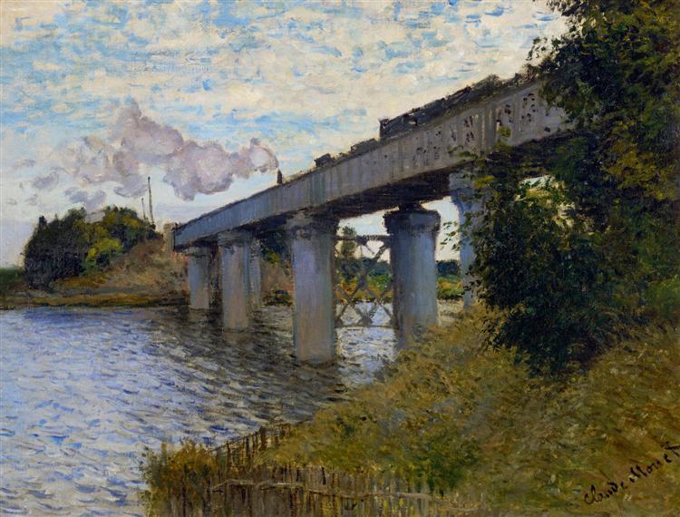 Le pont ferroviaire Argentiil - 1873