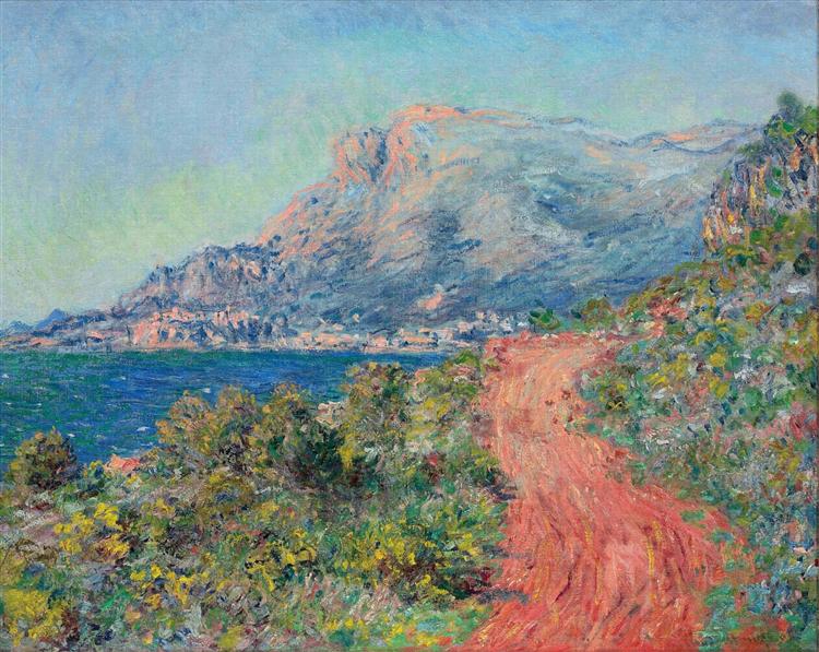 La route rouge près de Menton - 1884