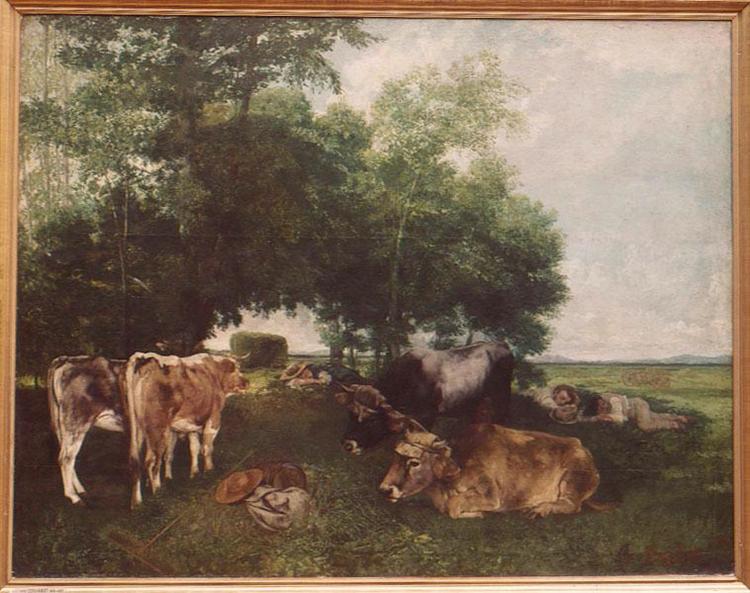 Descanso durante a época da colheita (Montanhas Doubs) - 1867