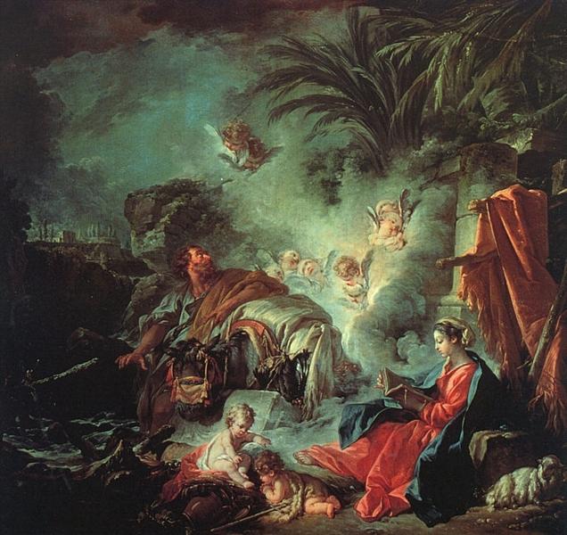 El Descanso En La Huida A Egipto - 1737