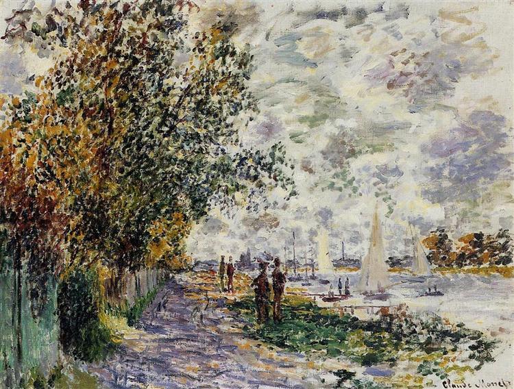 The riverbank in Petit -Gennevilliers - 1875