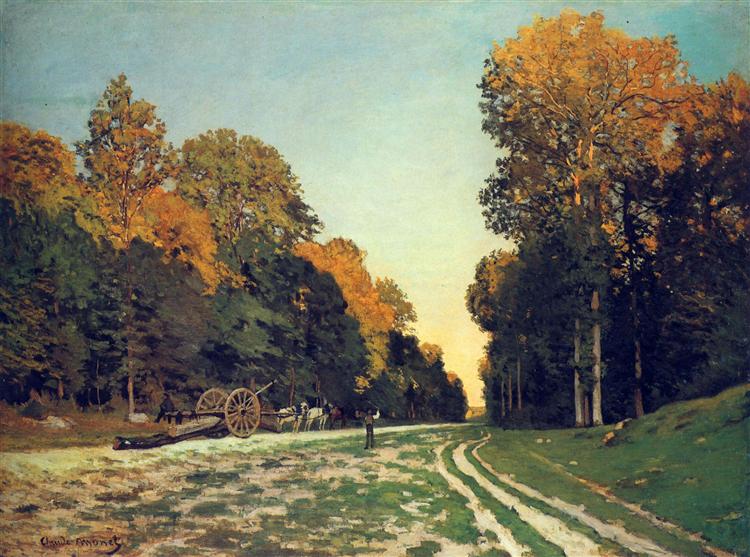 Le chemin de Chailly vers Fontainebleau - 1864