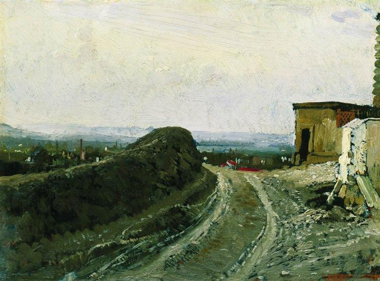 The Montmartre Road a Paris - 1876