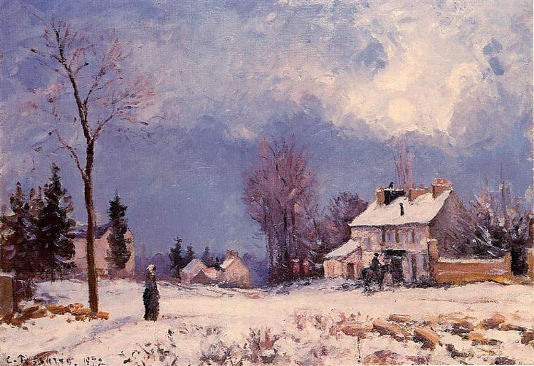 Le chemin de Versailles à Saint Germain à Louvèciens - 1872