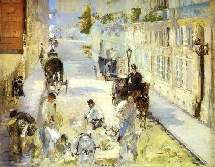 Le riparazioni della strada - Rue de Berne - 1878