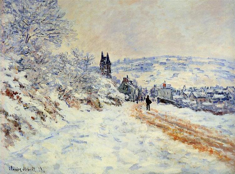 O caminho para Vertheuil - Efeito de Neve - 1879