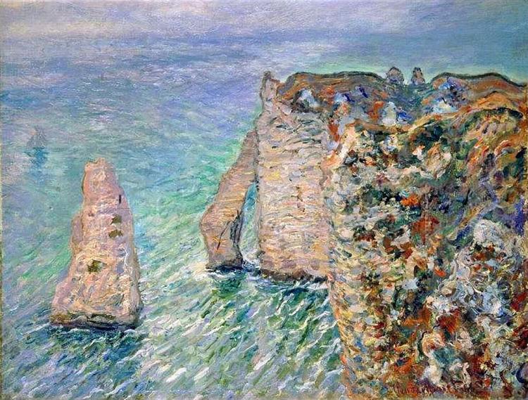 The Needle of the Rock and the Porte D'Aval - 1886