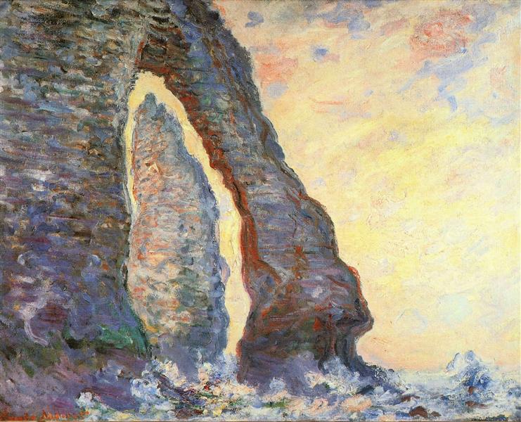 L'Aiguille du Rocher vue à travers la Porte D'Aval - 1886