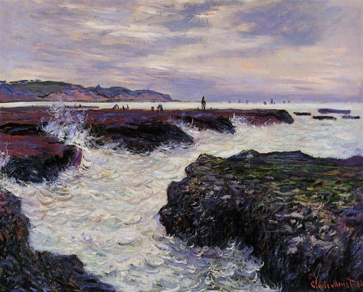 Rocks de pourville - Baja Tide - 1882