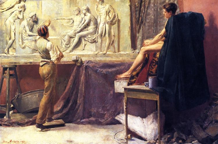 The sculptor's study - 1885