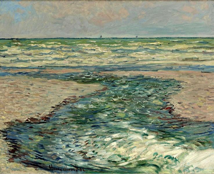 The Pourville Coast - Low Tide - 1882