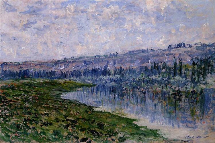 The Seine and the Hills of Chaantemesle - 1880