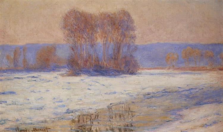 Sena i Bennecourt - vinter - 1893