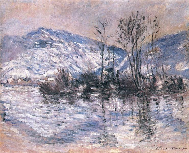 Le Sena à Port Villez - Effet de neige 02 - 1885