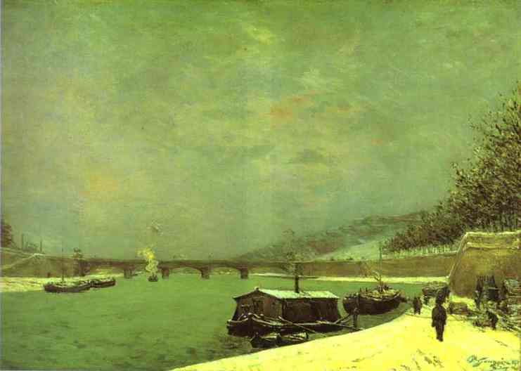 La Seine Au Pont D'Iéna - 1875