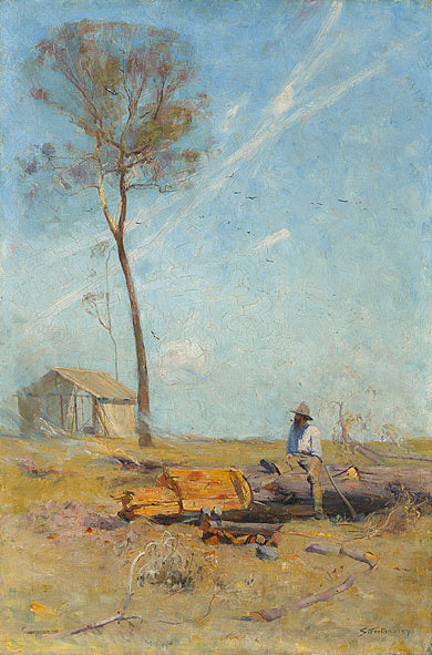 Selector's Cabin (Whelan on the Log) - 1890