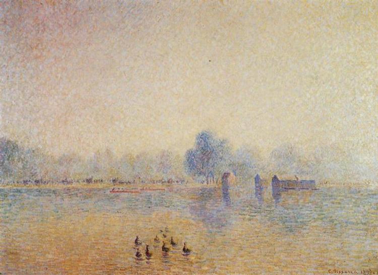 Serpentine - Hyde Park - Fog Effect - 1890