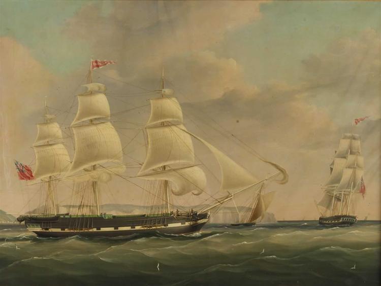 La nave Isabel in mare - 1820