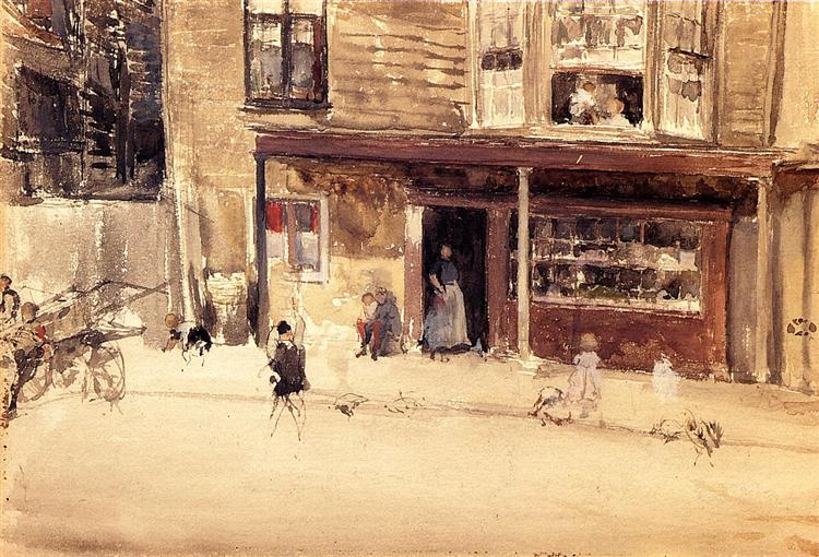 A loja - um exterior - 1885