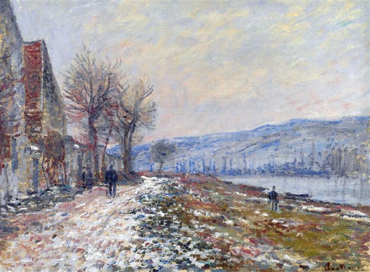 Siene w Bavacourt - Snow Effect - 1879