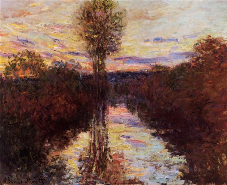 The small arm of the Seine in Mosseaux - afternoon - 1878