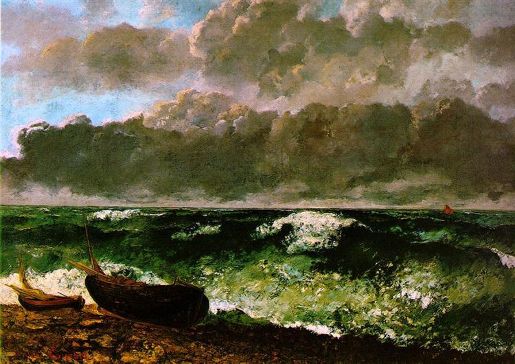 La mer Stormy - 1869