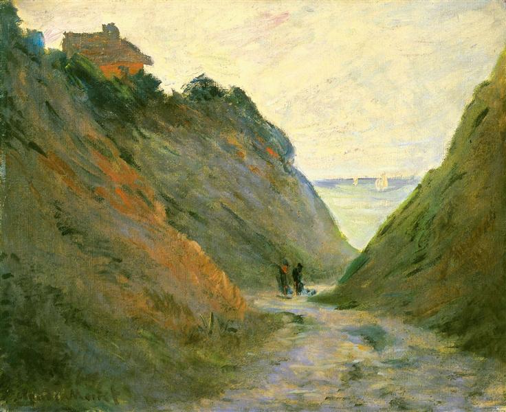 La route coulée dans la falaise de Varangeville - 1882