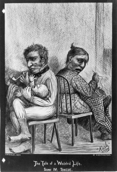 Scene IV - Language. Couple arguing - 1877